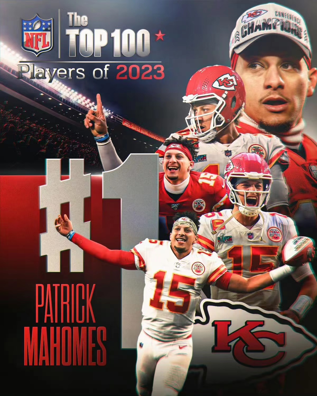 Der Spitzenstar Mahomes führt die Kansas City Chiefs zu den 100 besten Spielern der NFL